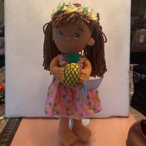 Tropical Pineapple Doll with Brown Hair